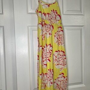 Girls Joe Fresh Yellow Floral Maxi Dress Size 8 Summer Sundress
